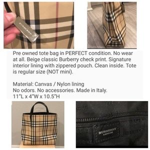 Authentic Nova check Burberry tote